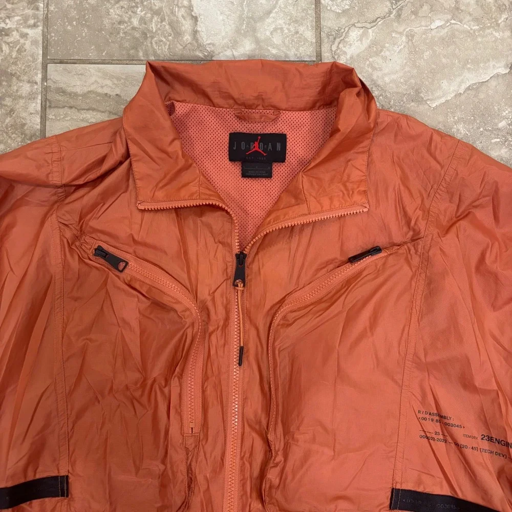 Jordan 23 Engineered Mens‎ Full Zip Lightweight Jacket Orange DM1863-872 Size L